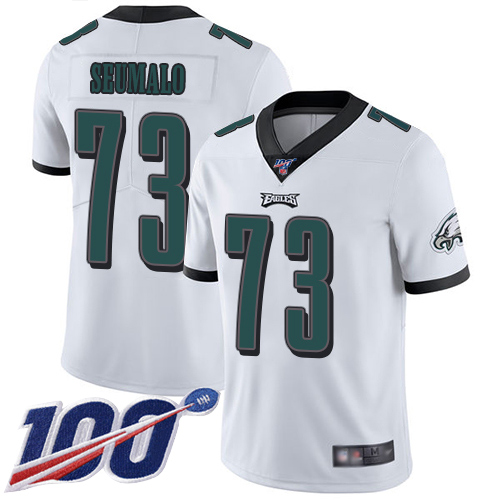 Men Philadelphia Eagles #73 Isaac Seumalo White Vapor Untouchable NFL Jersey Limited Player Season